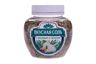 Вкусная соль с чесноком и зеленью 400г п/б Агроимпорт