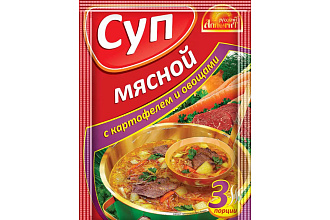 Суп Мясной с картофелем и овощами Русский аппетит, шоу-бокс 60 гр