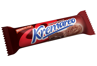 Печенье КМ Кремарео с шоколад. нач 100гр*18 Кухмастер
