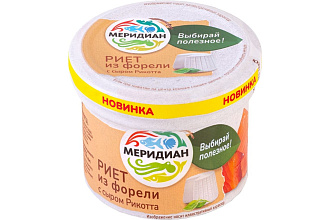 Риет из Форели с сыром Рикотта 0,1кг. Меридиан 