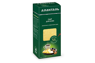 Сыр Аланталь №55 (п/тв. 50% для кофе (тип сливочный) брусок 190г шт