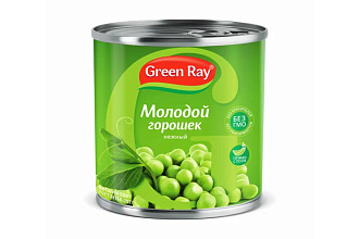 Горошек зеленый Green Ray с ключом 425 мл 