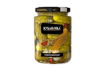 Огурцы маринованные ст/б 720 гр Кубаночка