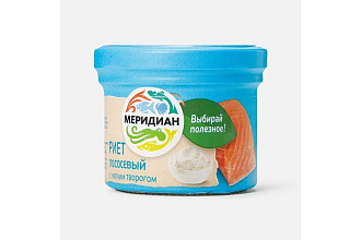 Риет из лосося с мягким творогом 100 гр Меридиан