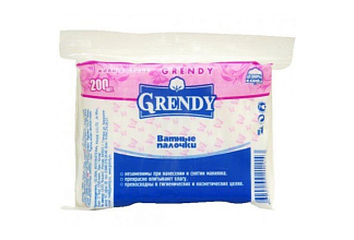 Ватные палочки Grendy 200шт п/э