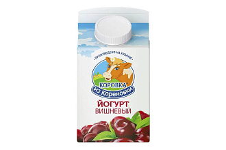Йогурт с пищев, наполн. Вишнёвый м.д.ж. 2,1%, 450 г Коровка из Кореновки