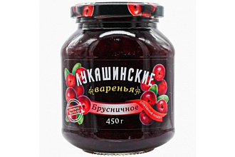 Варенье Лукашинские Брусничное 450г с/б 1/6