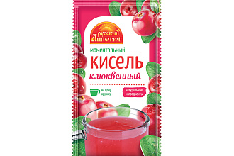 Кисель моментальный КЛЮКВЕННЫЙ 30гр. РУССКИЙ АППЕТИТ
